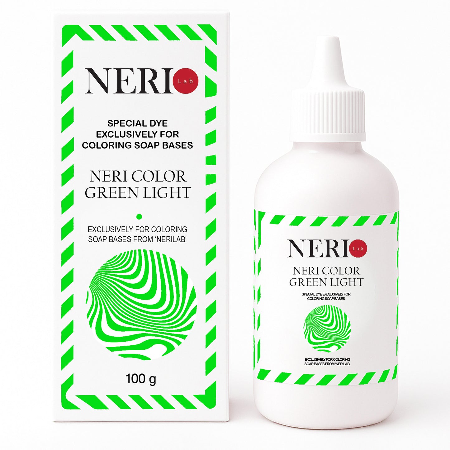 Nerilab Neri Color Light Green liquid colorant for soap base – fresh green concentrated pigment for soap making