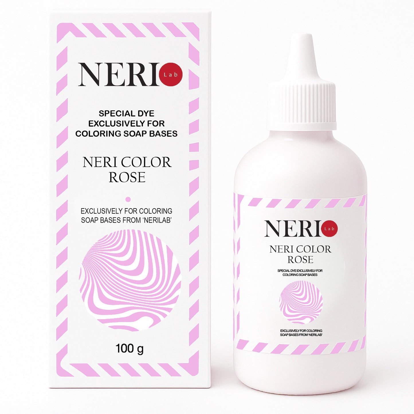 Nerilab Neri Color Rose liquid colorant for soap base – soft pink concentrated pigment for melt and pour soap